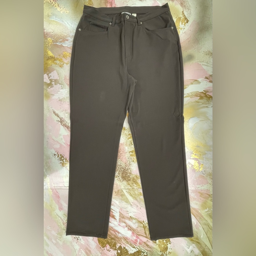 Chico’s Design Vintage brown straight leg stretch trousers 2/L/ XL